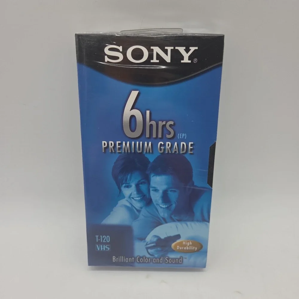 NEW Lot Of 8 SONY Premium Grade Blank VHS Tapes VCR 6 Hours SEALED